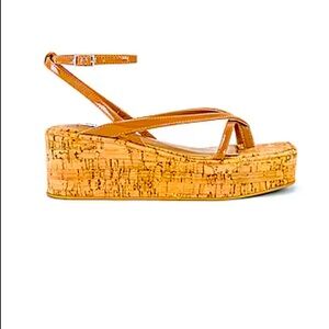 Worn once. Perfect condition. Platform cork sandal
